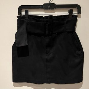 Zara Belted Faux Suede Skirt
